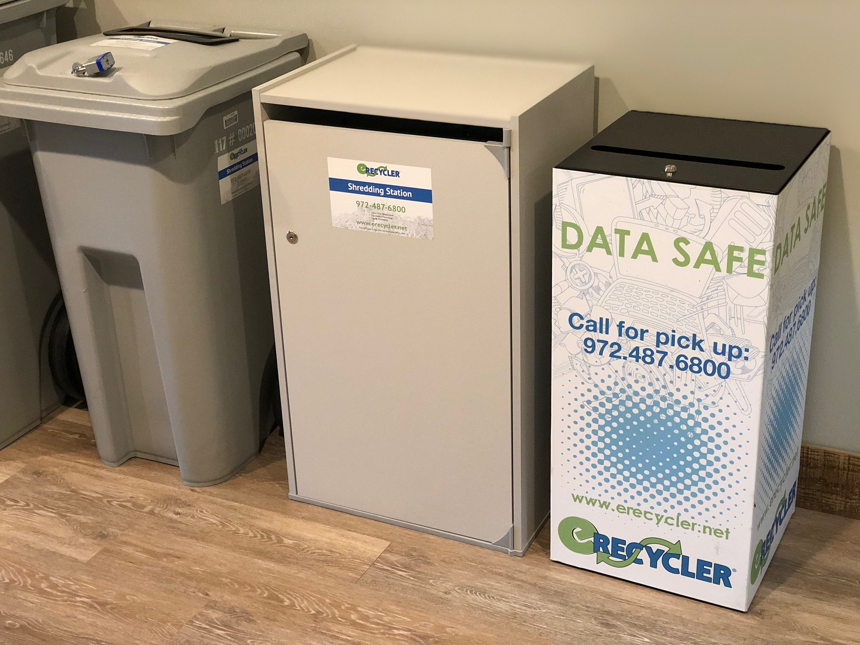eRecycler hard drive shredders